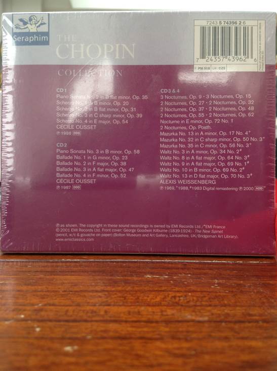 The Chopin Collection - Ousset, Weissenberg (CD) music collectible [Barcode 724357439626] - Main Image 2