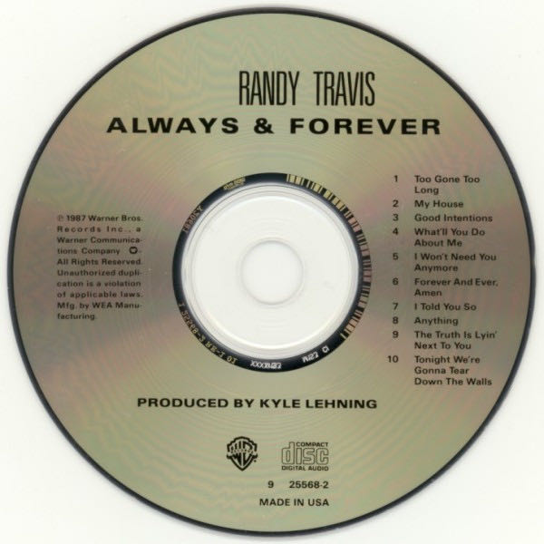 Always & Forever - Randy Travis (CD - 31) music collectible [Barcode 075992556828] - Main Image 3