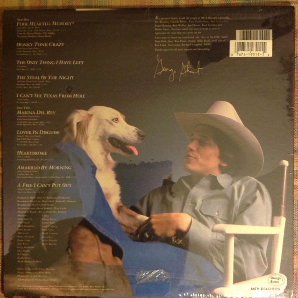 Strait From The Heart - Strait, George (12”) music collectible [Barcode 076741931514] - Main Image 2