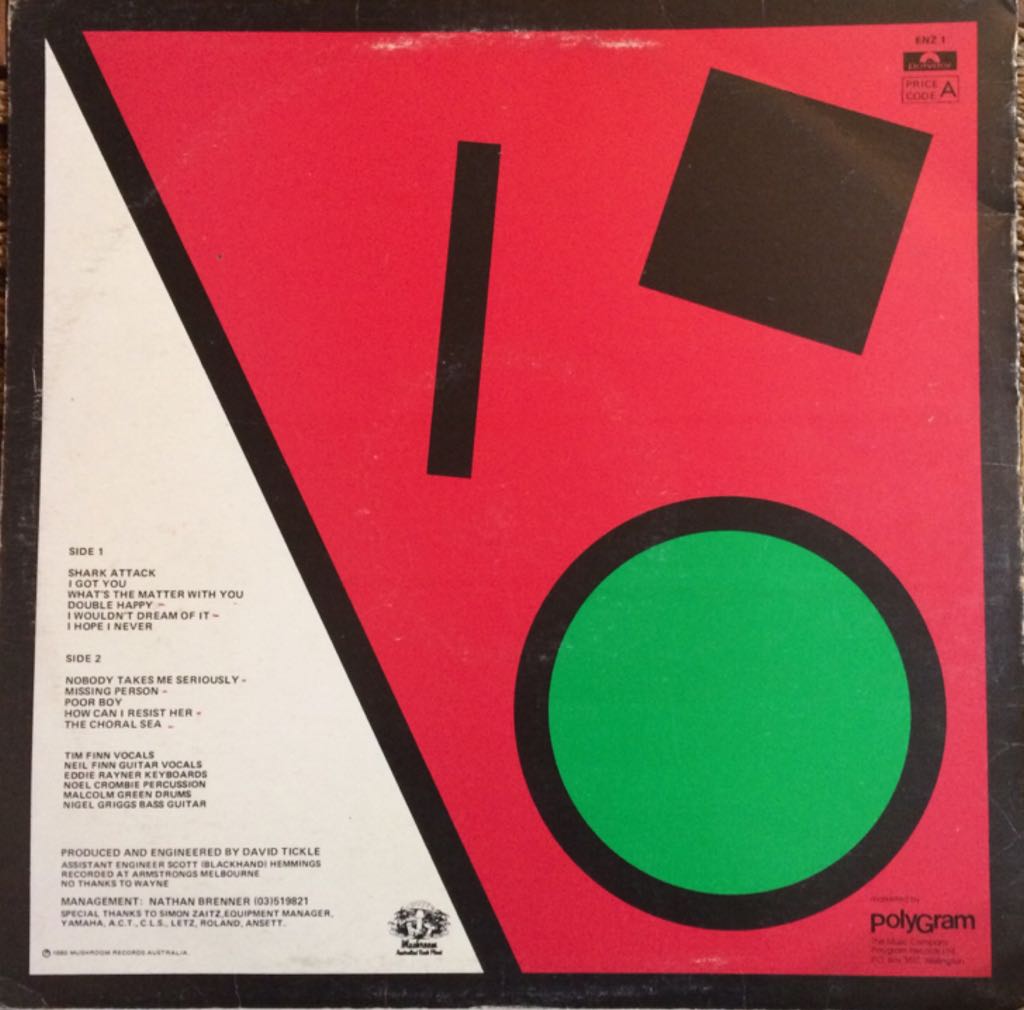 True Colours - Split Enz (12” - 44.50) music collectible - Main Image 2