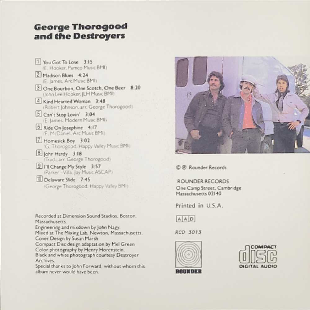 George Thorogood And The Destroyers - Thorogood, George  & The Destroyers (12” - 45) music collectible - Main Image 4