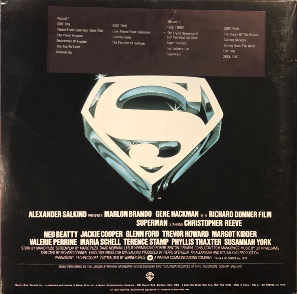 Superman - Soundtrack (12”) music collectible - Main Image 2