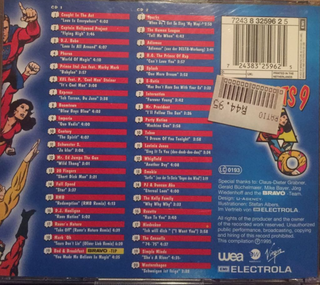 Bravo Hits 09 - Bravo Hits (CD - 155) music collectible [Barcode 724383259625] - Main Image 2