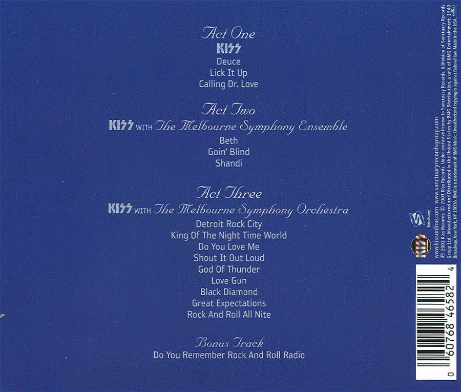 KISS Symphony: Alive IV (Single Disc Edition) - Kiss (CD - 71) music collectible [Barcode 060768465824] - Main Image 2