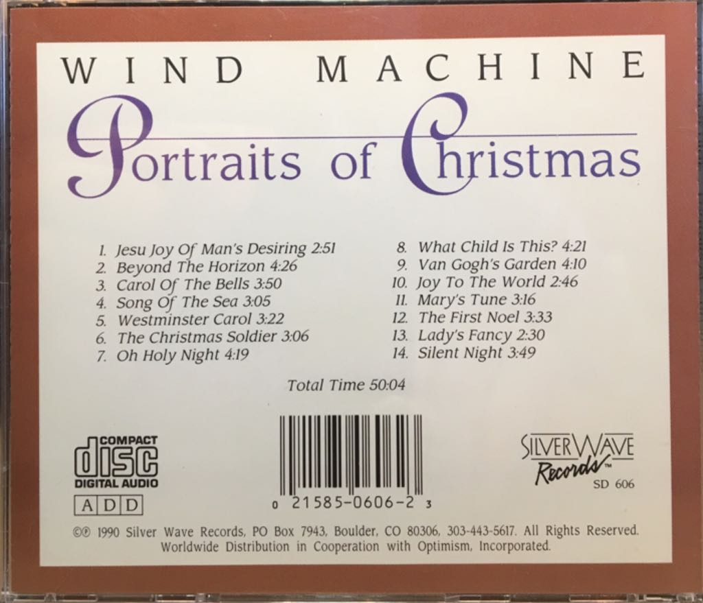 Portraits of Christmas - Wind machine (CD) music collectible [Barcode 021585060623] - Main Image 2