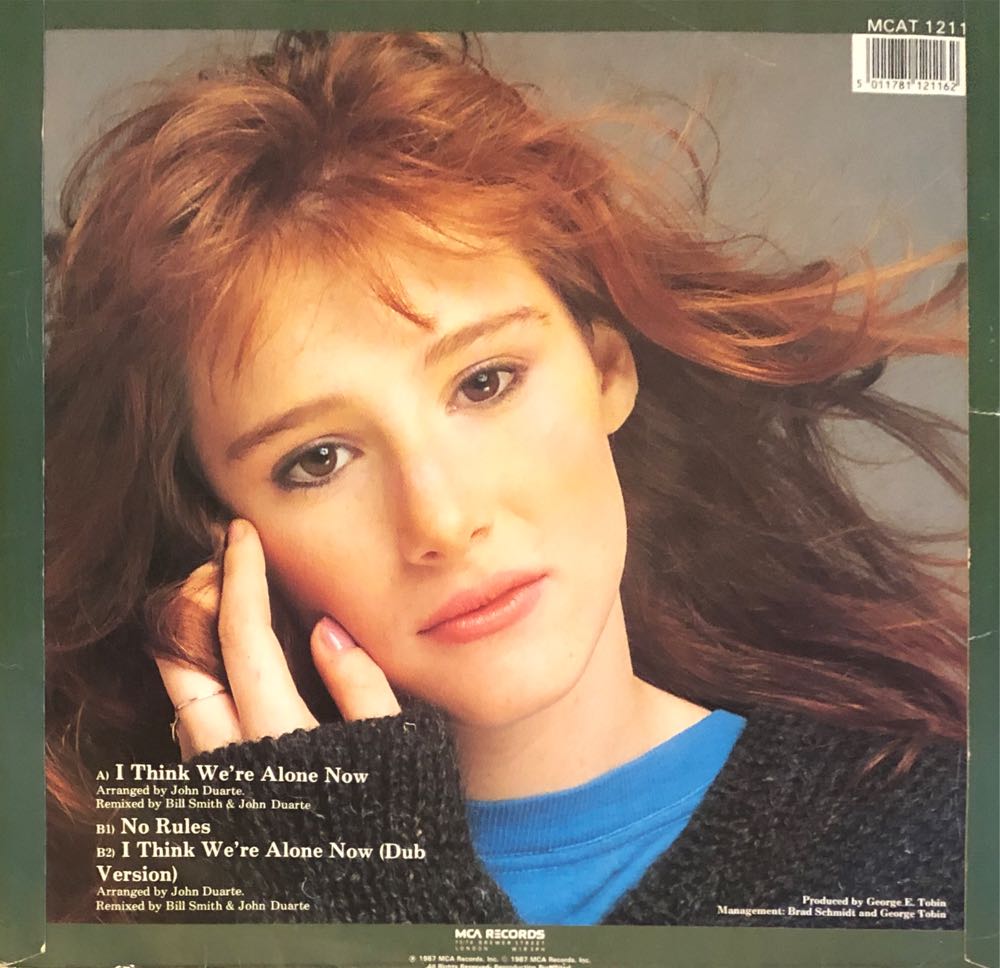 I Think We’re Alone Now - Tiffany (12” - 18) music collectible [Barcode 5011781121162] - Main Image 2