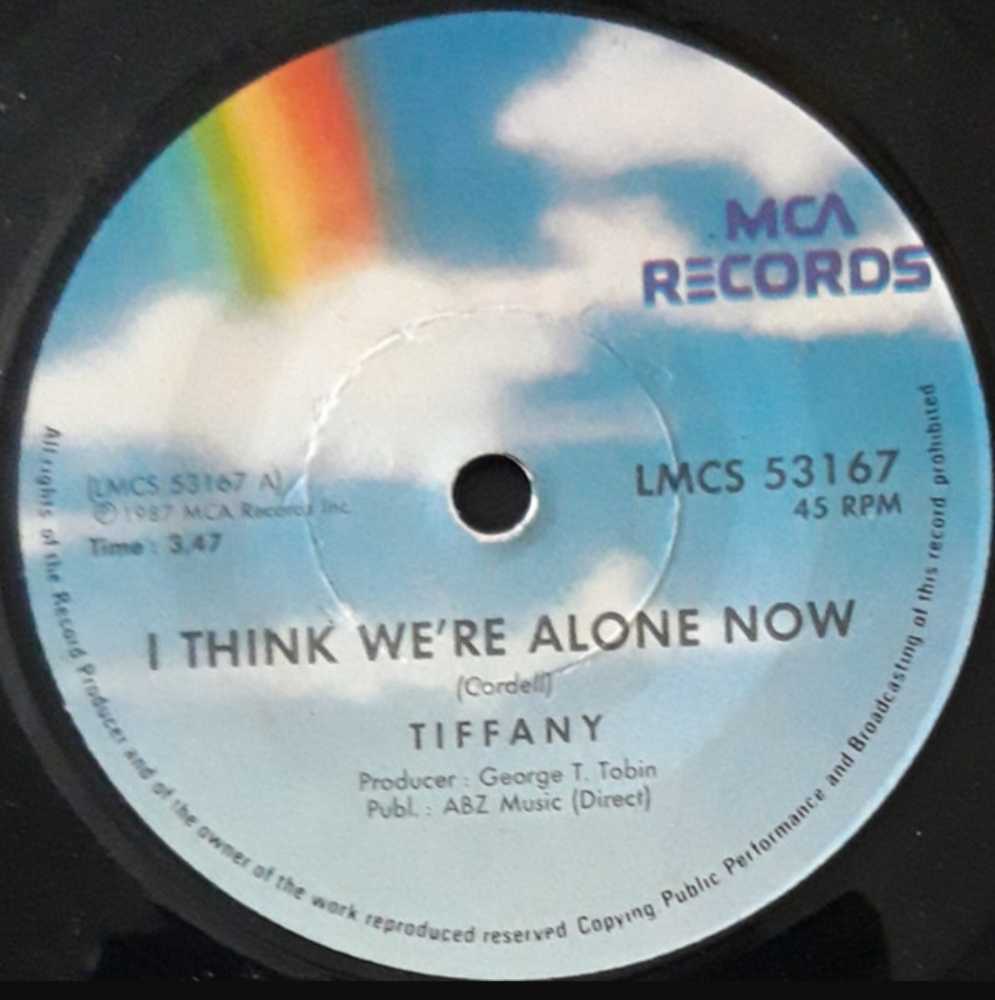 I Think We’re Alone Now - Tiffany (12” - 18) music collectible [Barcode 5011781121162] - Main Image 3