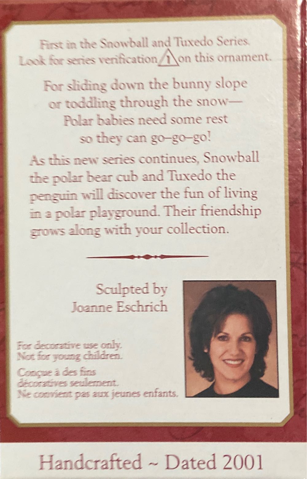 Snowball And Tuxedo #1 A Little Nap First - Snowball And Tuxedo (Snowball & Tuxedo) ornament collectible [Barcode 015012592764] - Main Image 3