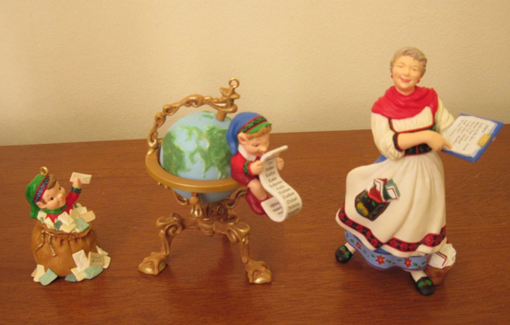 Lettera, Globus & Mrs. Claus 3 Piece Set - Twas The Night Before (Keepsake Ornament Club) ornament collectible [Barcode 015012593075] - Main Image 2