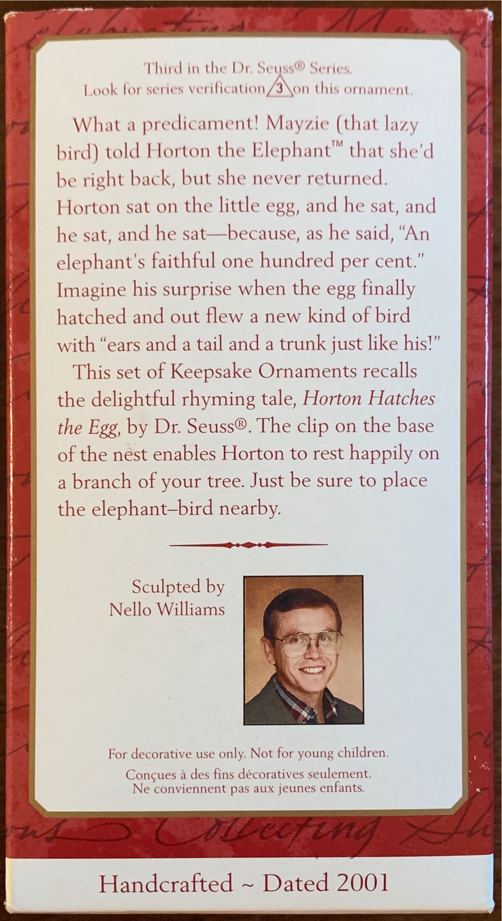 Dr Seuss Horton Hatches The Egg - Dr. Seuss Books (Dr. Seuss) ornament collectible [Barcode 015012595024] - Main Image 2