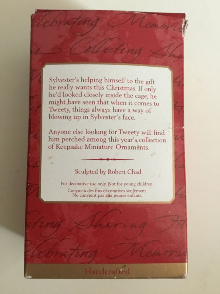 Looney Tunes: “SYLVESTER’S BANG-UP GIFT” - Sylvester And Tweety - Looney Tunes (Hanging Ornament) ornament collectible [Barcode 015012595116] - Main Image 2