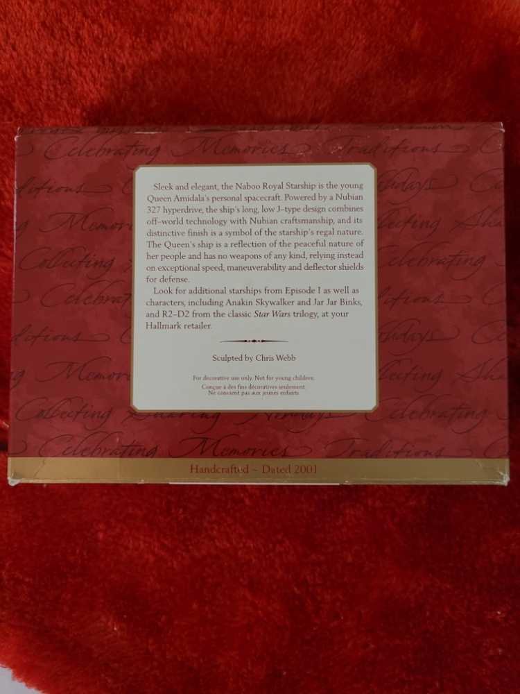 Star Wars 2021 Naboo Royal Starship - Hallmark Keepsake Ornament (Star Wars: The Phantom Menace) ornament collectible [Barcode 015012597943] - Main Image 2