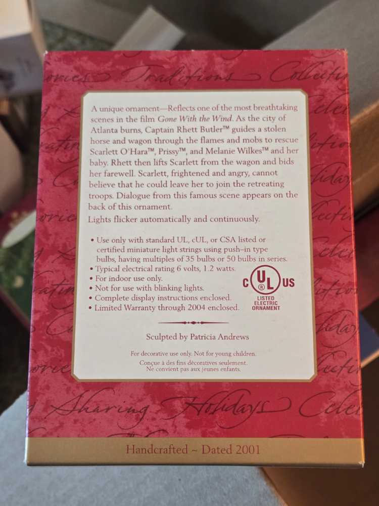 Farewell Scene - Gone With The Wind (Gone With The Wind) ornament collectible [Barcode 015012599480] - Main Image 2