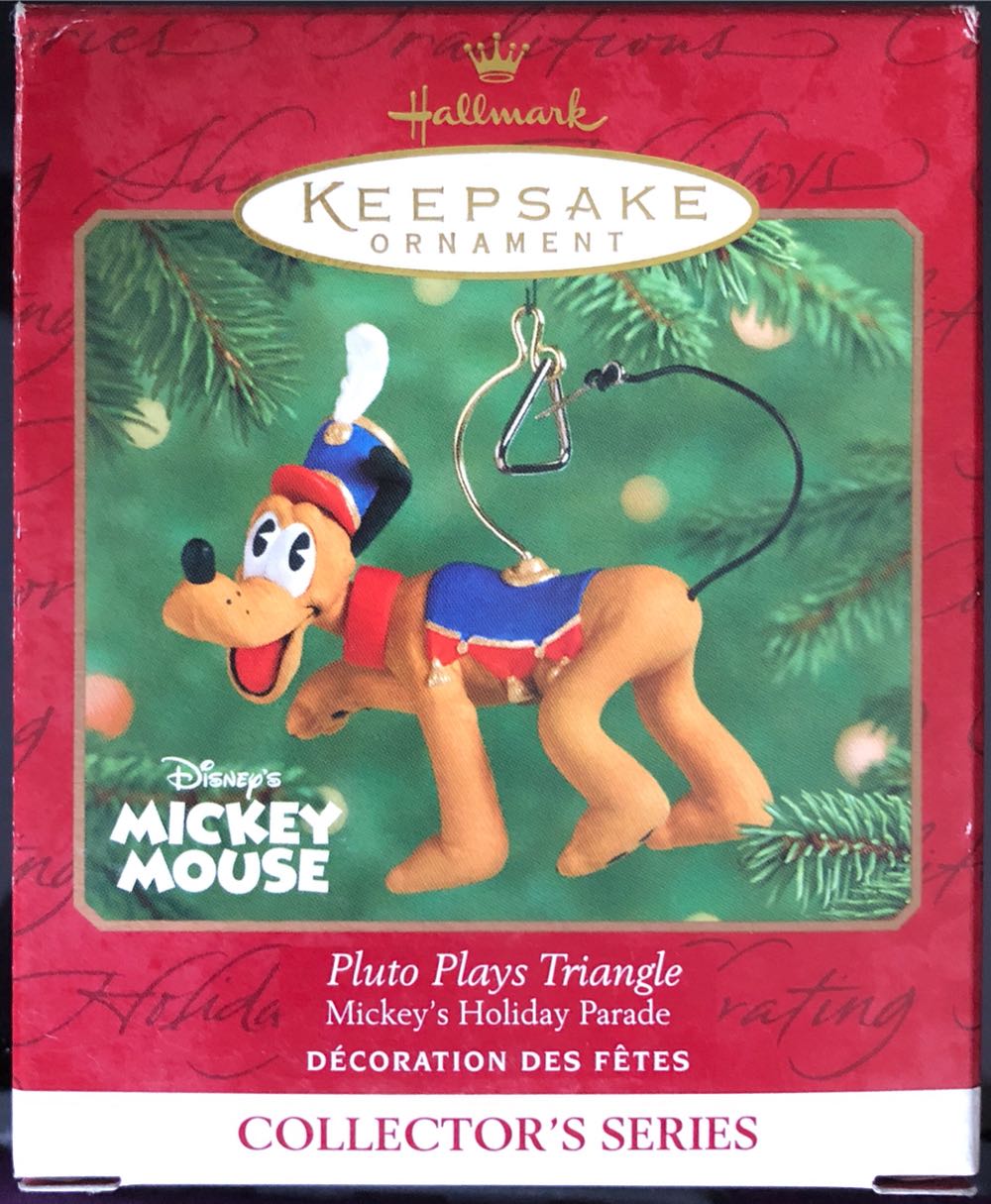 Pluto Plays Triangle - Mickey’s Holiday Parade (Disney) ornament collectible [Barcode 015012608199] - Main Image 4