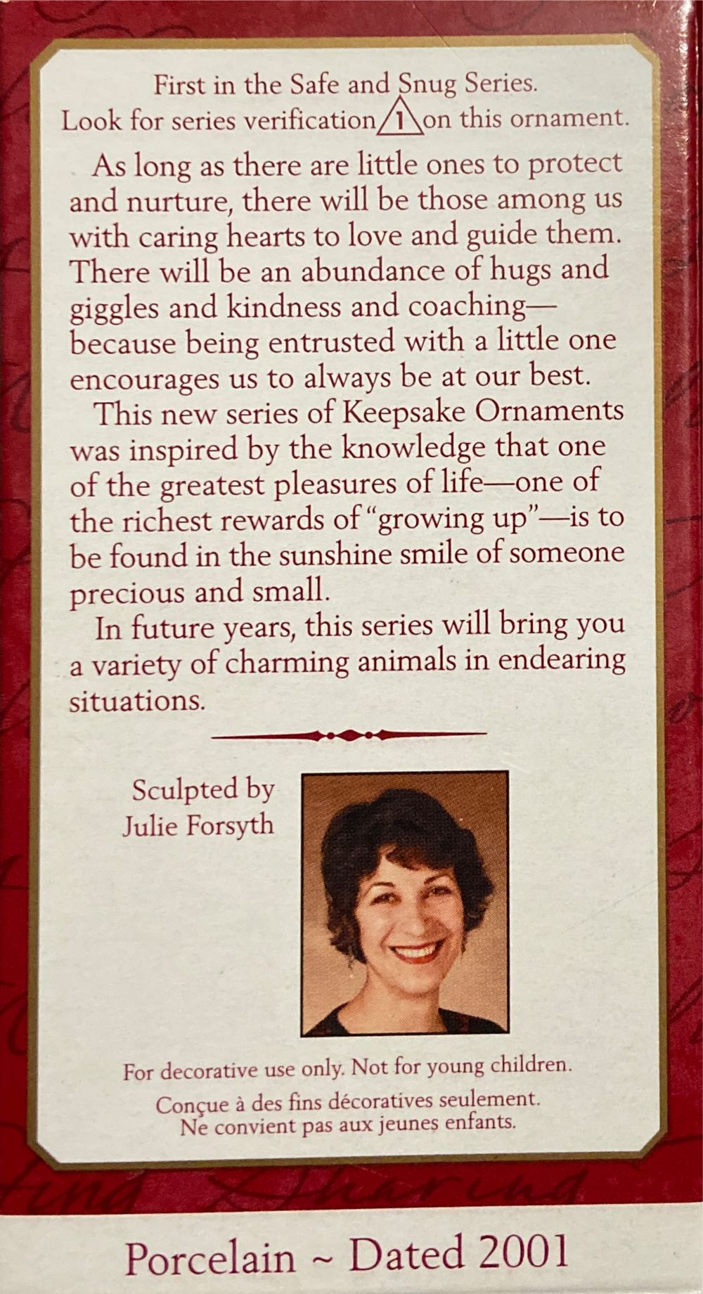 Safe And Snug #1  (2001) - Safe and Snug (Penguins) ornament collectible [Barcode 015012611113] - Main Image 3