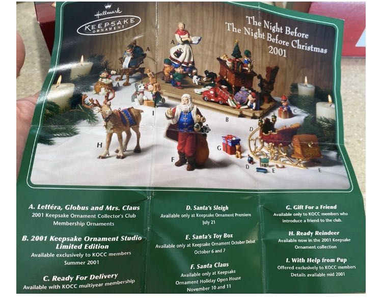 Santa’s Sleigh - Night Before Christmas (’Twas The Night Before Christmas) ornament collectible [Barcode 015012624083] - Main Image 3