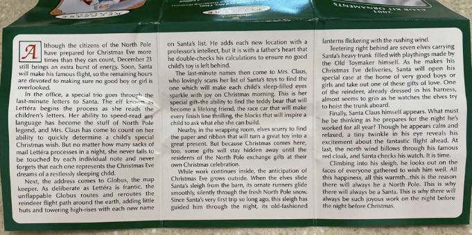 Santa’s Sleigh - Night Before Christmas (’Twas The Night Before Christmas) ornament collectible [Barcode 015012624083] - Main Image 4