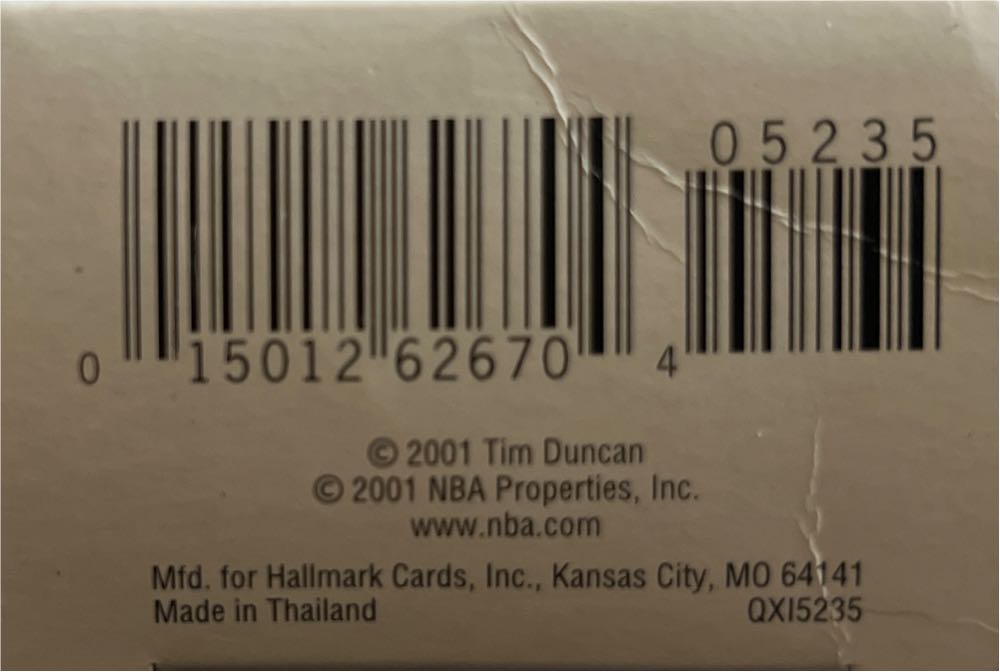 #7 Tim Duncan - Hoop Stars (Basketball) ornament collectible [Barcode 015012626704] - Main Image 3
