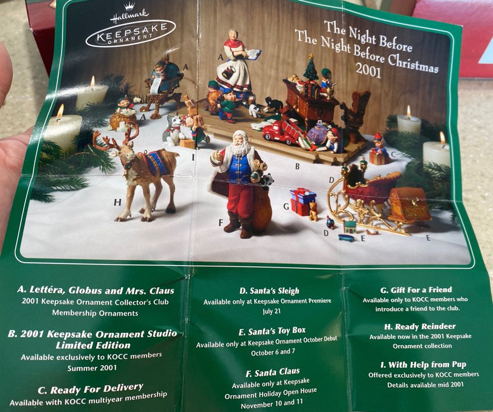 Santa Clause with Panda - Night Before Christmas (Santa) ornament collectible [Barcode 015012626933] - Main Image 3