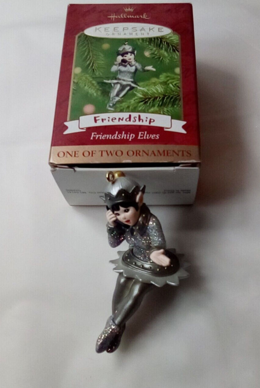 Friendly Elves Friendship Set Of 2 - Hallmark Keepsake Ornament (Elves, Friendship) ornament collectible [Barcode 015012627091] - Main Image 4