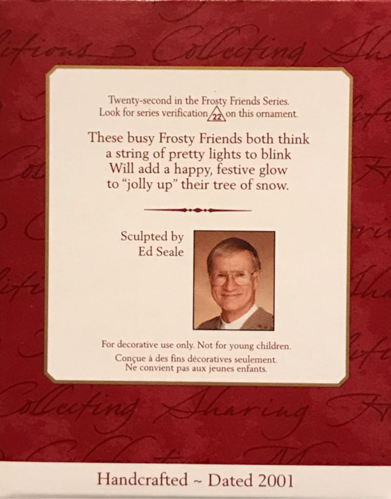 Frosty Friends #22 (2001) - Frosty Friends (Frosty Friends) ornament collectible [Barcode 015012627480] - Main Image 2
