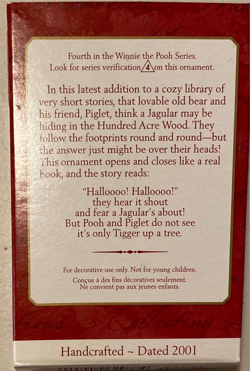 Winnie The Pooh Book #4 - Winnie The Pooh Books (Disney-Winnie The Pooh) ornament collectible [Barcode 015012629774] - Main Image 3