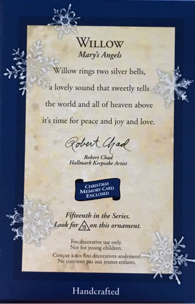 15 - Willow - Mary’s Angels (Angels) ornament collectible [Barcode 015012631784] - Main Image 2