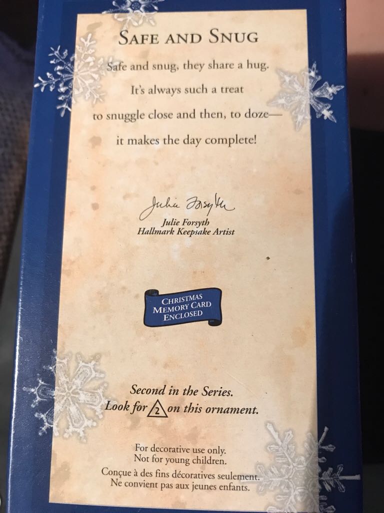 Safe And Snug #2 - Safe and Snug (Collectible Series) ornament collectible [Barcode 015012631807] - Main Image 2