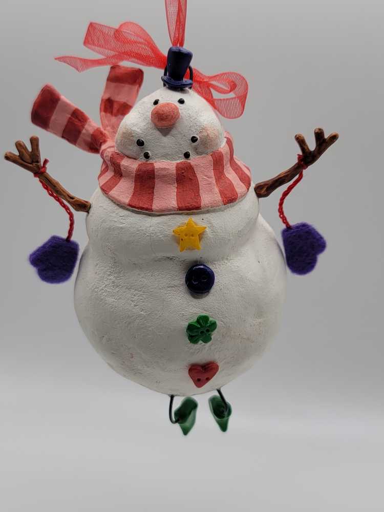 Happy Snowman 2001 - Snowman (Santa & Snowman) ornament collectible [Barcode 015012634242] - Main Image 4