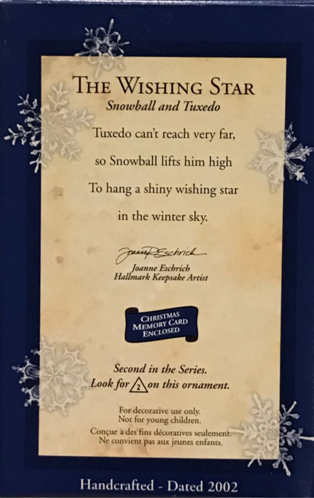 Snowball And Tuxedo #2 The Wishing Star - Snowball And Tuxedo (2nd In Series: The Wishing Star) ornament collectible [Barcode 015012653380] - Main Image 2