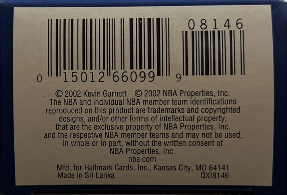 Garnett, Kevin - Hoop Stars (Basketball) ornament collectible [Barcode 015012660999] - Main Image 3