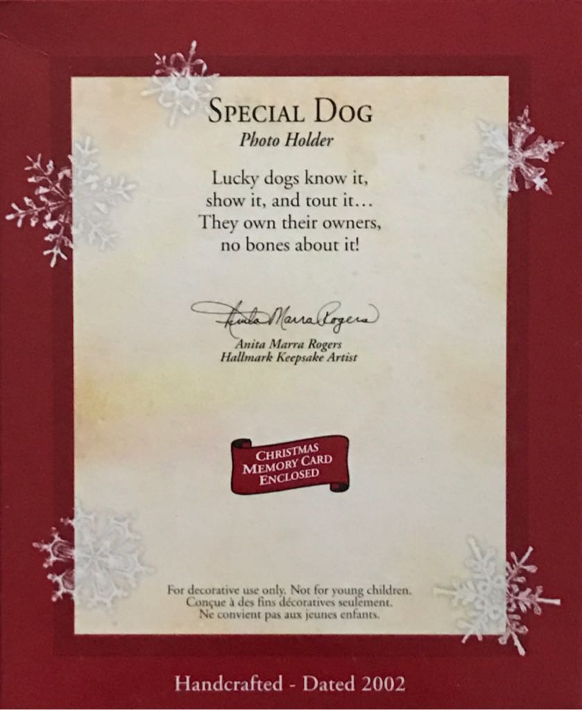 Special Dog  (Dog Frame) ornament collectible [Barcode 015012663099] - Main Image 2