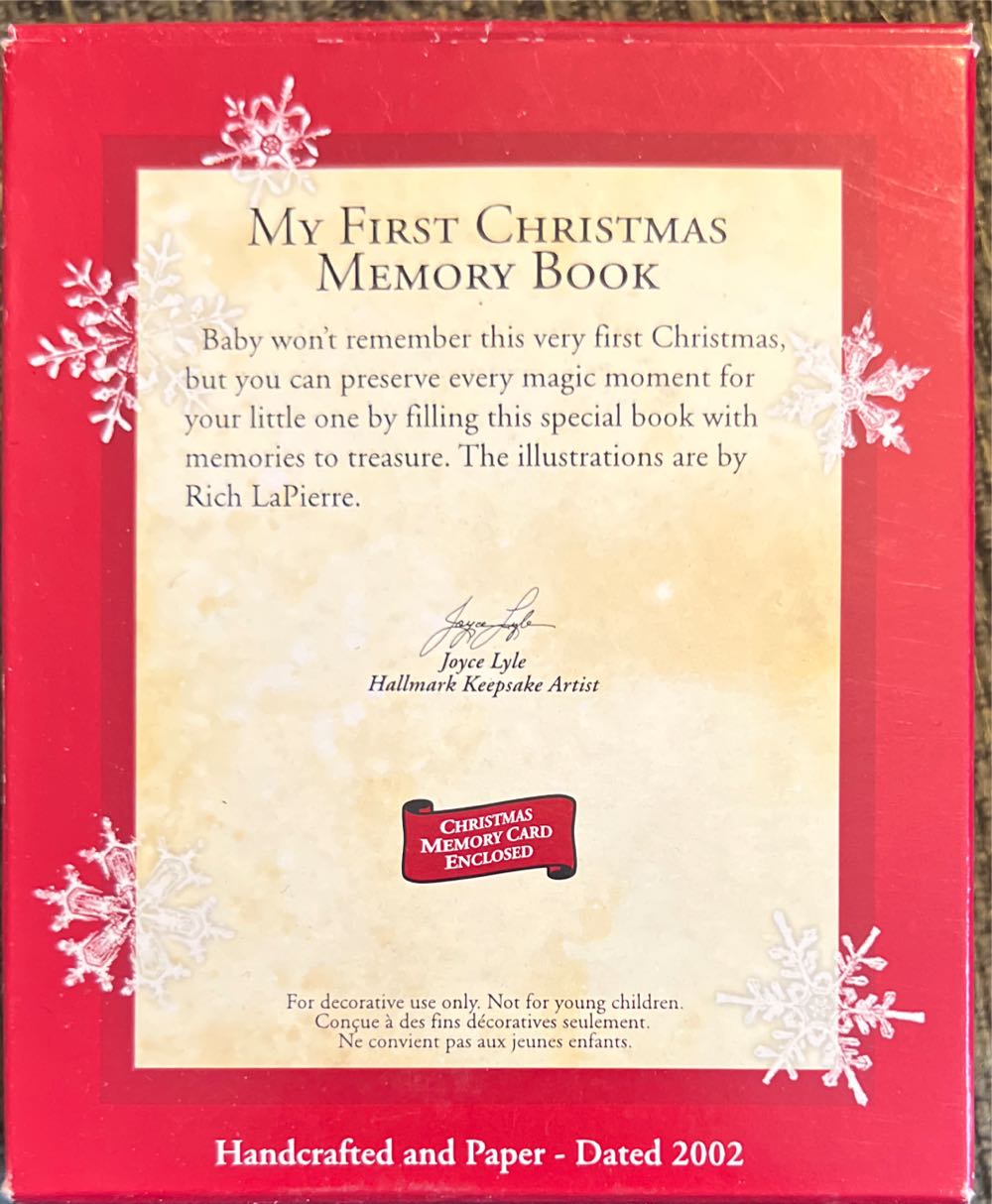 My First Christmas Memory Book  (Picture Ornament) ornament collectible [Barcode 015012663105] - Main Image 2