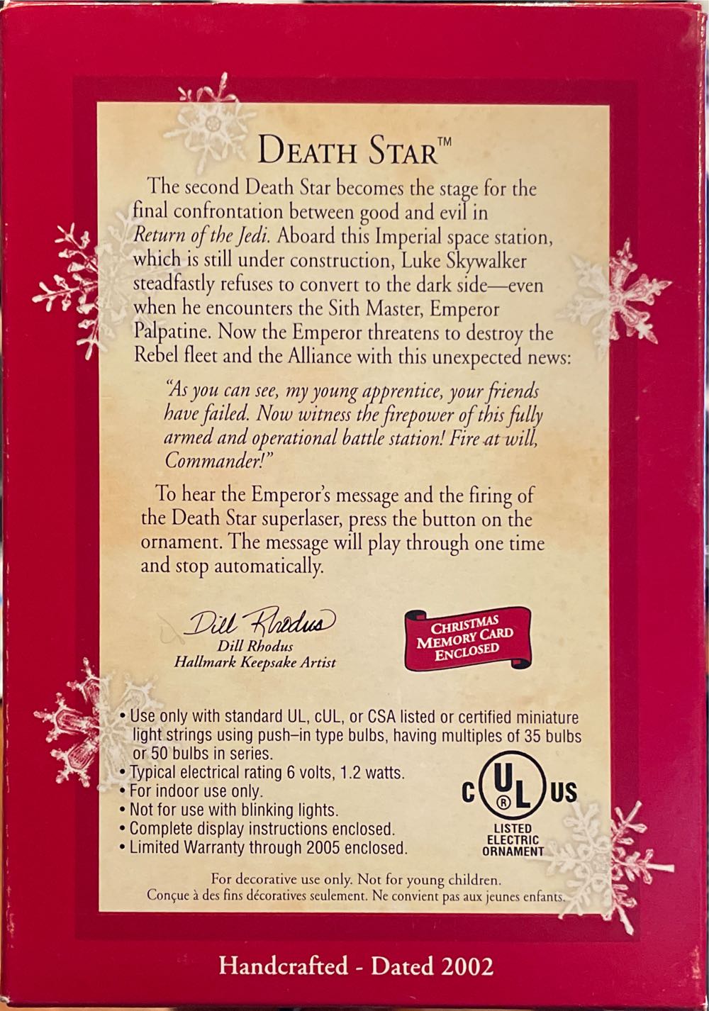 Star Wars: Death Star ROTJ - Star Wars: Return of the Jedi (Star Wars) ornament collectible [Barcode 015012663167] - Main Image 2