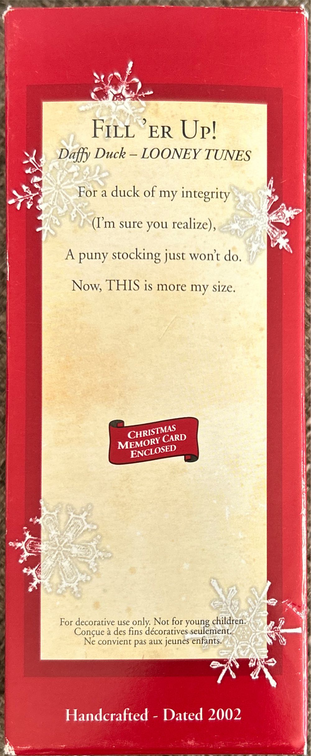 Fill ’er Up! - Daffy Duck - Looney Tunes (Looney Tunes, Daffy Duck) ornament collectible [Barcode 015012666120] - Main Image 2