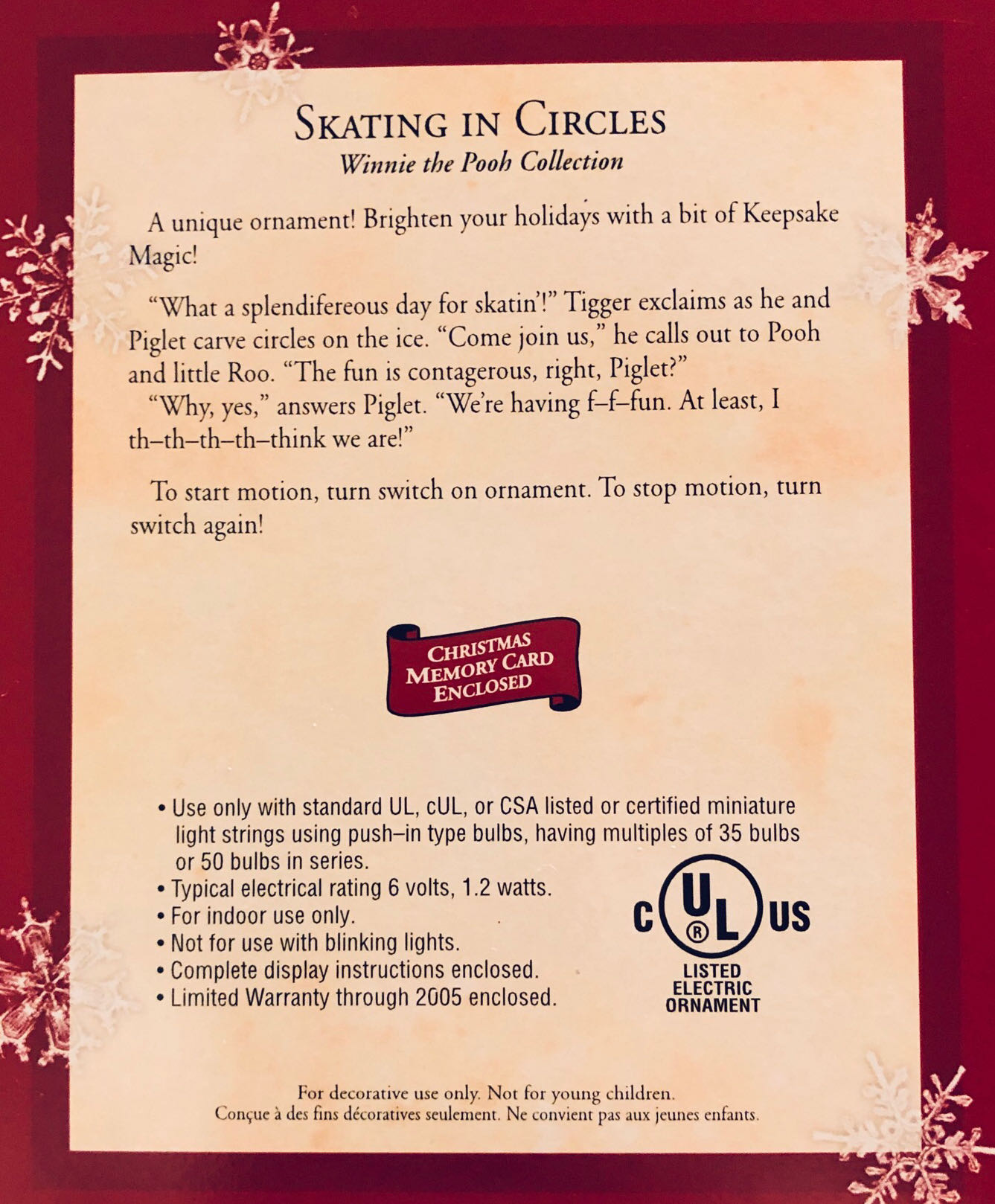 Skating in Circles - Winnie the Pooh (Winnie the Pooh) ornament collectible [Barcode 015012666151] - Main Image 4