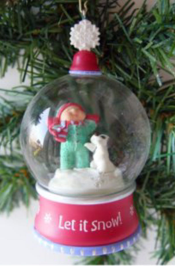 First Snow - n/a (Boy, Dog, Snow Globe) ornament collectible [Barcode 015012669169] - Main Image 2