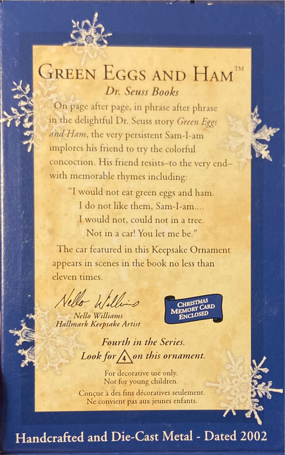 Dr. Seuss - Green Eggs And Ham - Dr. Seuss Books (Books) ornament collectible [Barcode 015012673111] - Main Image 3