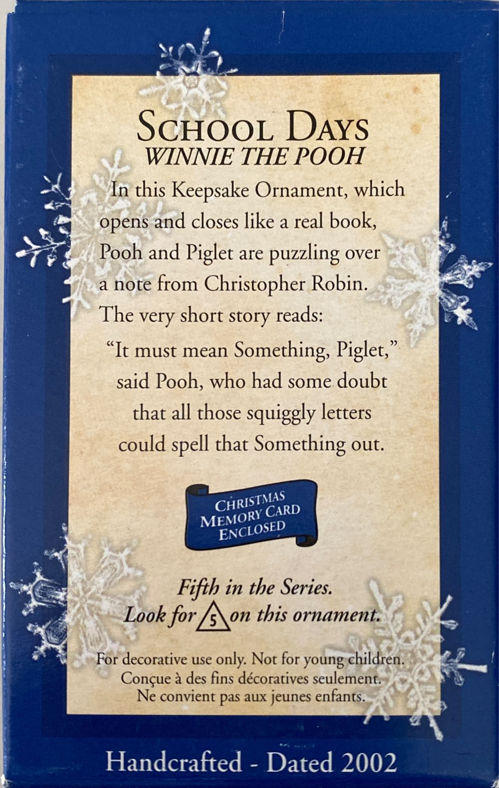 Winnie The Pooh Book #5 - School Days - Winnie The Pooh Books (Books) ornament collectible [Barcode 015012678833] - Main Image 3