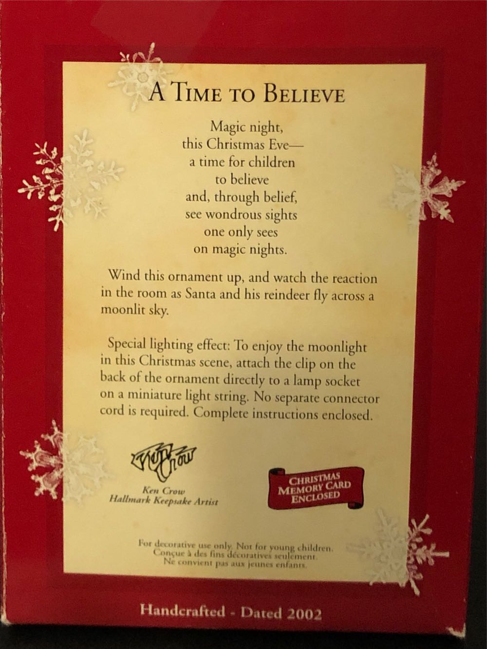 A Time To Believe - Snoozing (Magic, Bed) ornament collectible [Barcode 015012692976] - Main Image 3