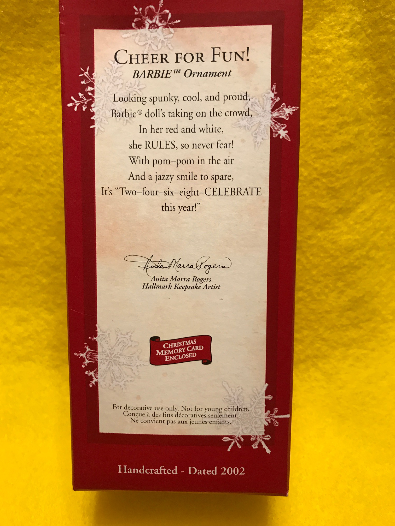 Barbie: Cheer For Fun - Hallmark Keepsake (Barbie) ornament collectible [Barcode 015012692983] - Main Image 2