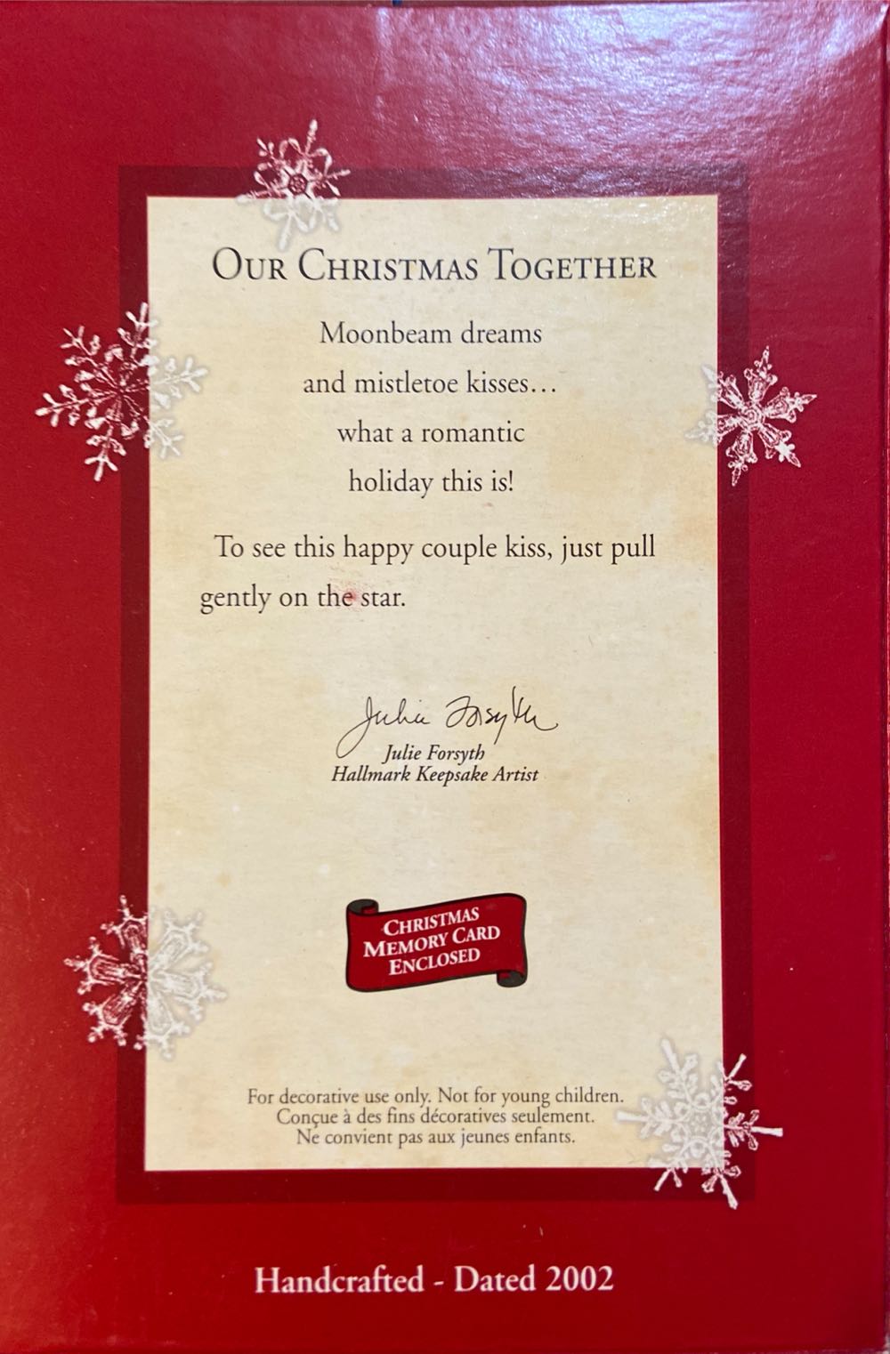Our Christmas Together  ornament collectible [Barcode 015012693188] - Main Image 2