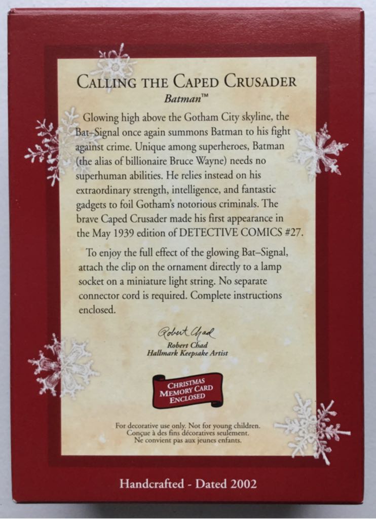 Calling The Caped Crusader - Batman (Superheros) ornament collectible [Barcode 015012694109] - Main Image 2