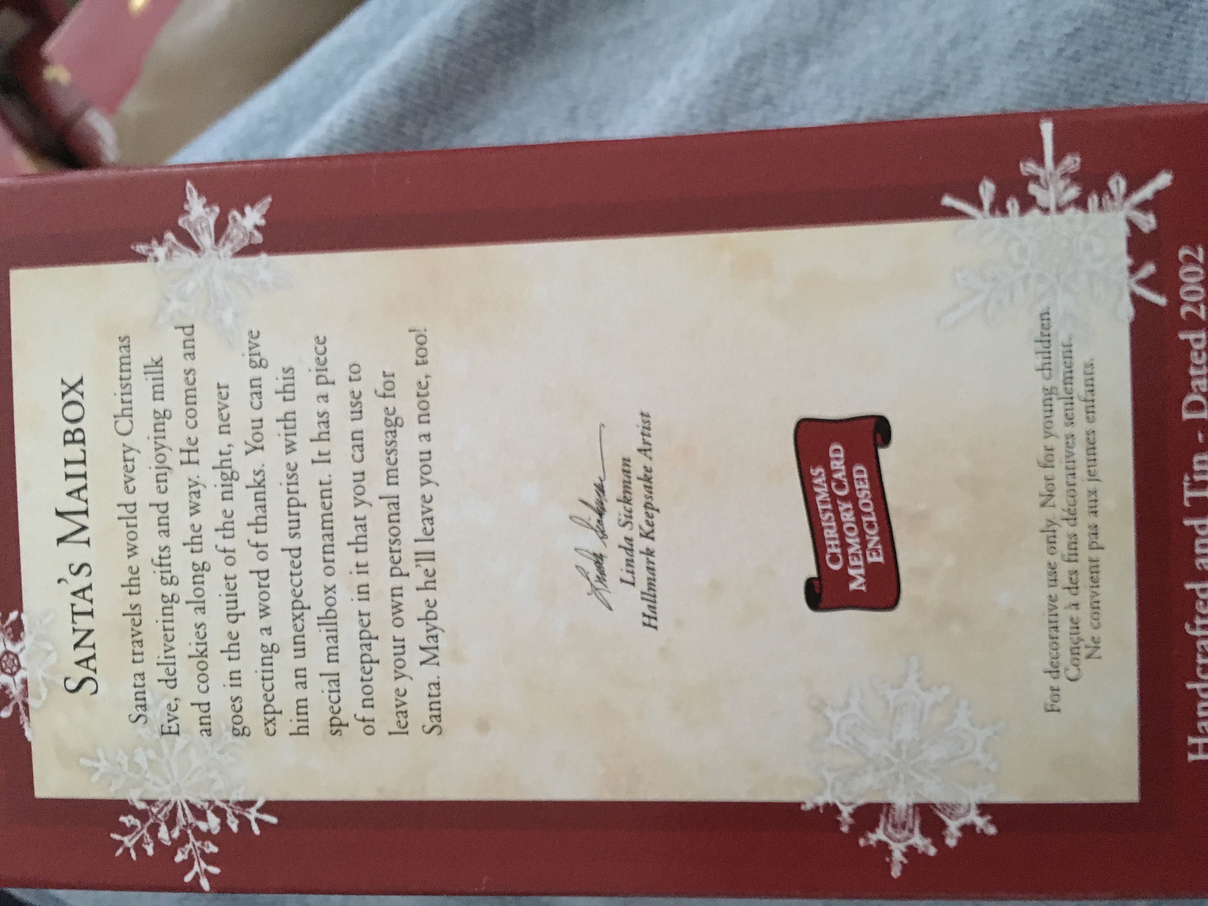 Santa’s Mailbox - Santa (Mailbox) ornament collectible [Barcode 015012694642] - Main Image 2