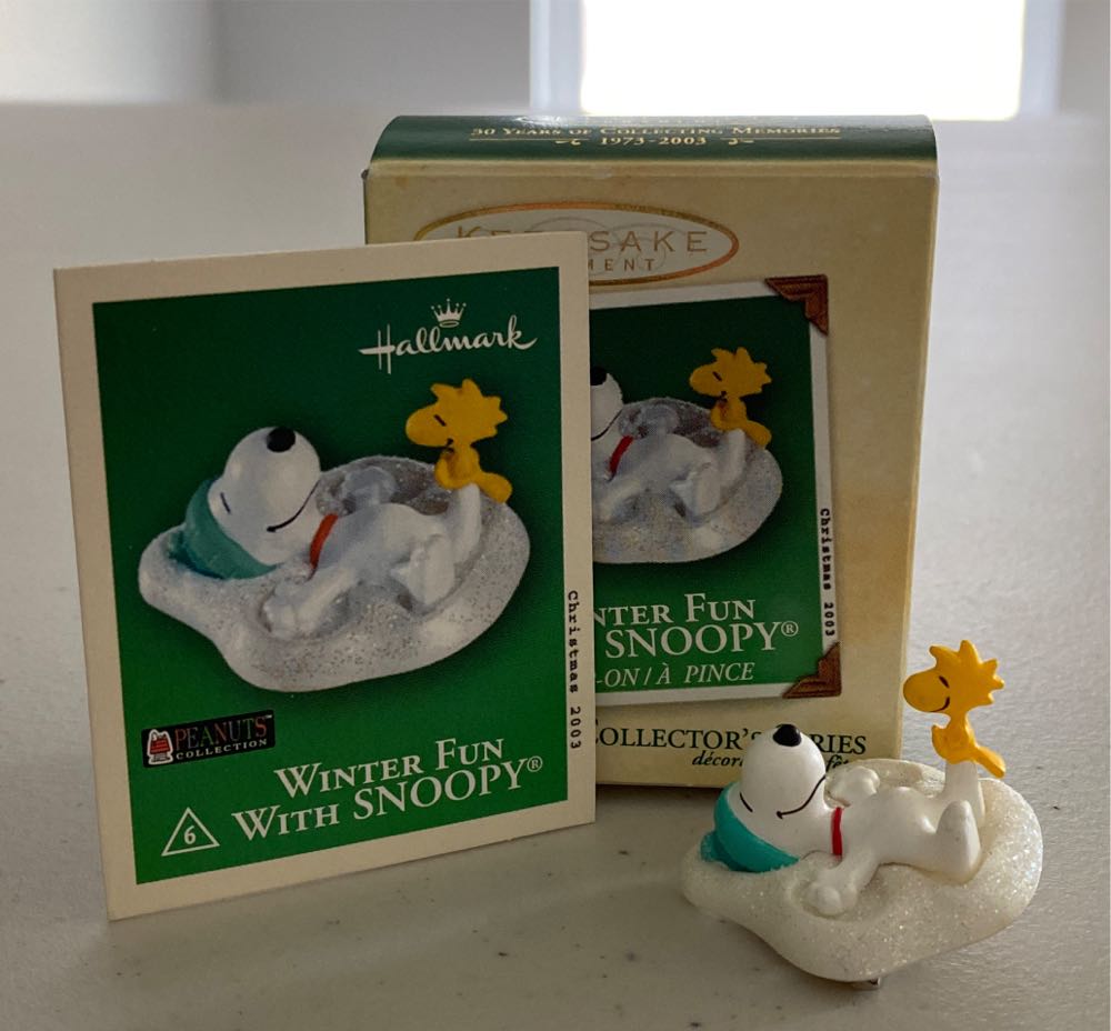Winter Fun With Snoopy #6 - Winter Fun With Snoopy (Hallmark Keepsake Miniature) ornament collectible [Barcode 015012695182] - Main Image 4