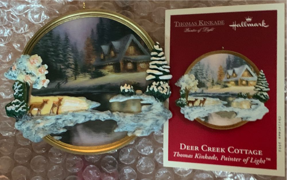 Thomas Kinkade Deer Creek Cottage 🐶🐻 - Thomas Kinkade- Painter Of Light (Thomas Kinkade) ornament collectible [Barcode 015012695335] - Main Image 3