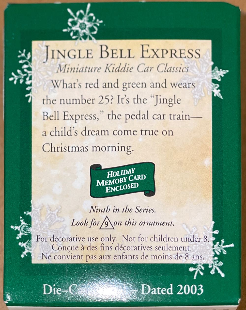 M: Kiddie Cars - Jingle Bell Express - Kiddie Car Classics Miniature (Minature Kiddie Car Classics) ornament collectible [Barcode 015012697100] - Main Image 2