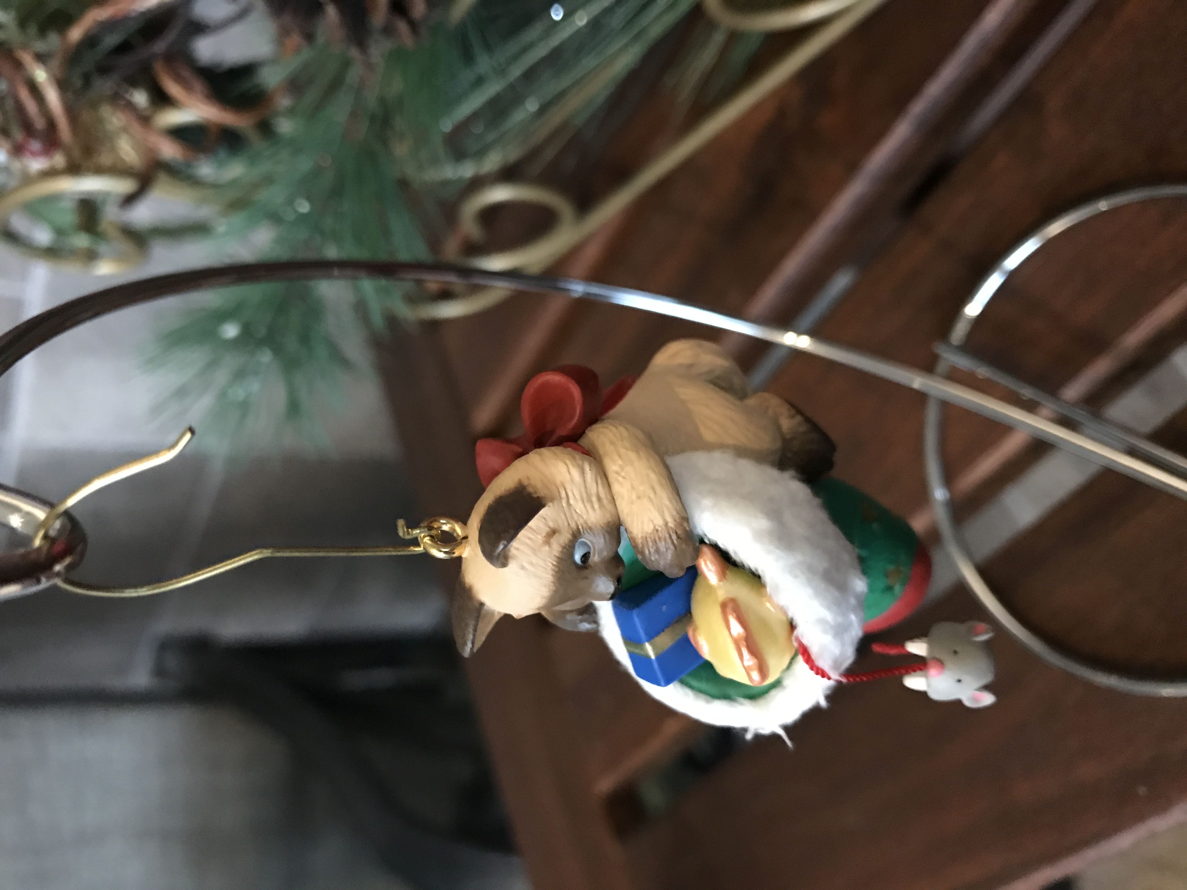 Mischievous Kittens: Kitten in Stocking - Mischievous Kittens (Cats) ornament collectible [Barcode 015012717198] - Main Image 2