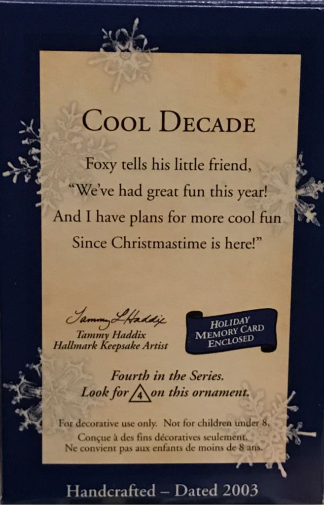Cool Decade: 2003 - Cool Decade (Hallmark Keepsake) ornament collectible [Barcode 015012725223] - Main Image 2