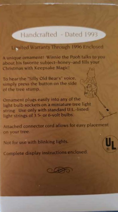 Winnie The Pooh - Disney (Winnie the Pooh) ornament collectible [Barcode 015012081060] - Main Image 2